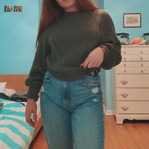 American Eagle Olive Green Sweater